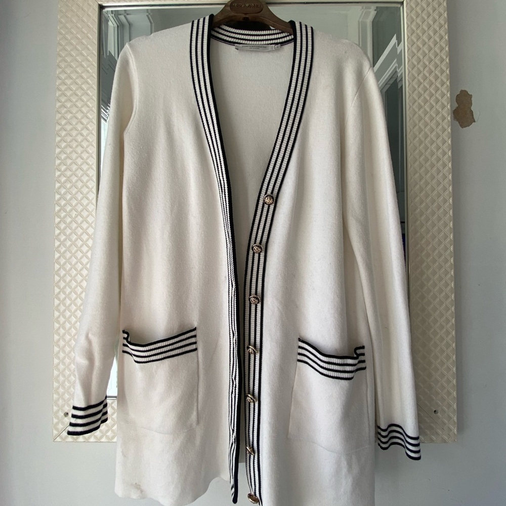 White Striped Women's Sweater